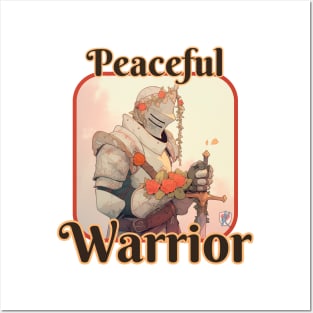 Warrior Shirt PEACEFUL WARRIOR T-Shirt Mug Coffee Mug Apparel Hoodie Sticker Gift T-Shirt Posters and Art